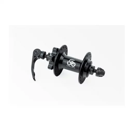 Втулка передняя MTB алюминиевая 14Gx36H, Disk-brake, 2 пром-подшипники 6200 2RS, крепл. эксцентрик, чёрная U-B12FQR,
