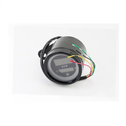 Тахометр у зборі універсальний, чорний цифровий, круглий 62мм, ЗЧ-МОТО, YQ-351420