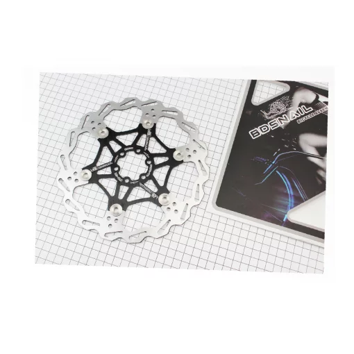 Гальмівний диск 203мм, кріпл. 6 болтів, на алюмінієвому павуку, чорний FD-01, ВЕЛОЗАПЧАСТИНИ, YQ-403383