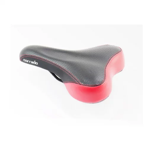 Сиденье MTB 260x160мм с креплением, чёрно-красное CORRADO 6690, ВЕЛОЗАПЧАСТИНИ, YQ-403534