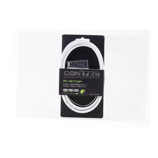 Трос заднього гальма (трос 200см; кожух 182см), білий, ВЕЛОЗАПЧАСТИНИ, YQ-410168