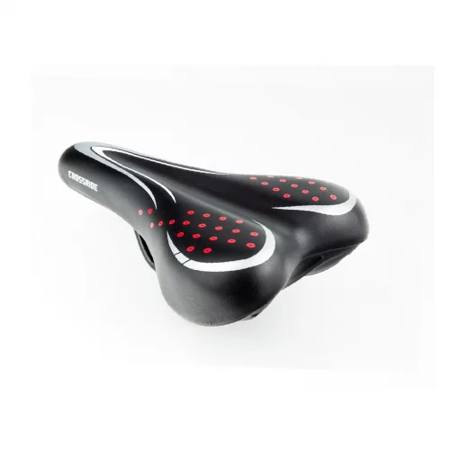 Сиденье MTB 265x150мм, чёрно-серо-красное CROSSRIDE BSK-143A, ВЕЛОЗАПЧАСТИНИ, YQ-412178