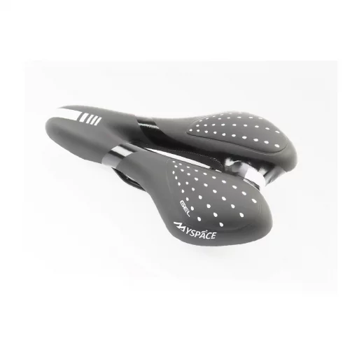 Сиденье MTB 270x160мм, чёрно-белое "GEL", ВЕЛОЗАПЧАСТИНИ, YQ-411911