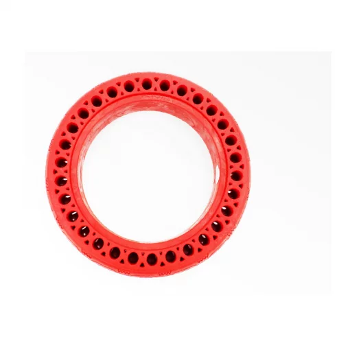 Шина з перфорацією для амортизації 8,5"х2 дорожня, червона Xiaomi Mijia M365/187 (електросамокат), ВЕЛОШИНИ, YQ-402652