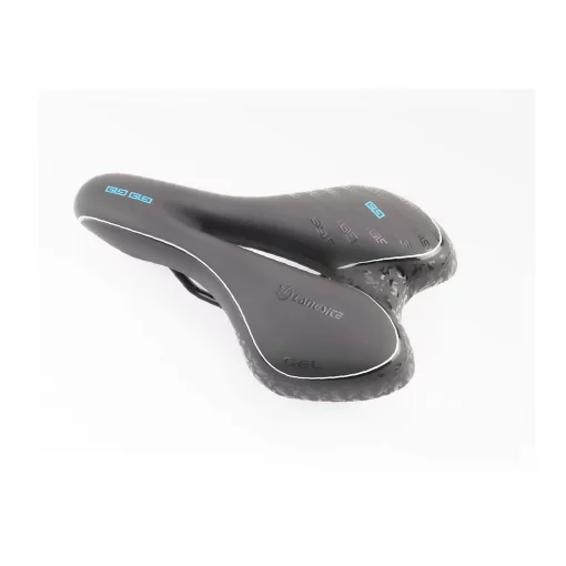 Сиденье MTB 270x160мм, чёрно-бело-синее "GEL", ВЕЛОЗАПЧАСТИНИ, YQ-411420