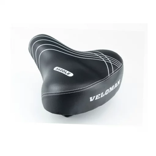 Сиденье ХВЗ 260x220мм, на металлическом основании, чёрное VELOMAN S007, ВЕЛОЗАПЧАСТИНИ, YQ-412176