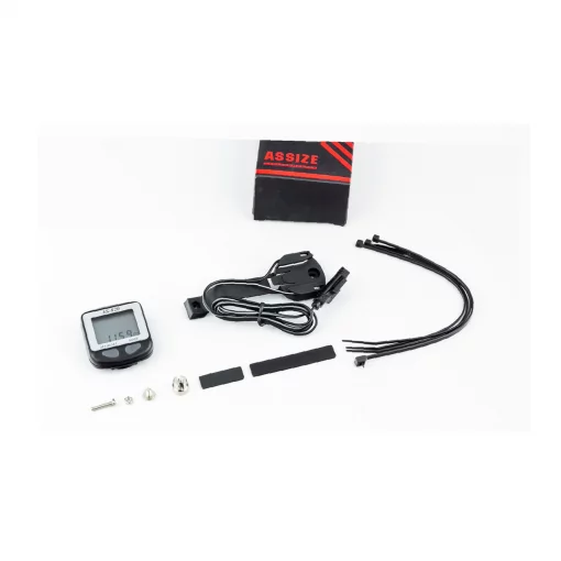 Велокомпьютер 11-функций, проводной, чёрный AS-820 (без батареек), ВЕЛОАКСЕСУАРИ, YQ-409016