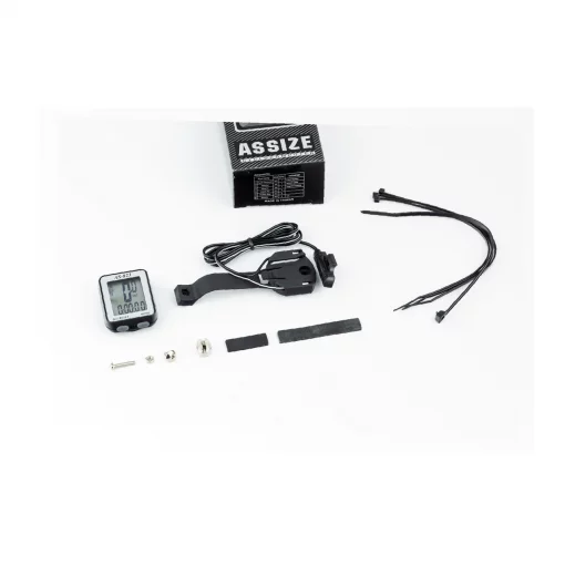 Велокомпьютер 11-функций, проводной, чёрный AS-823 (без батареек), ВЕЛОАКСЕСУАРИ, YQ-414049