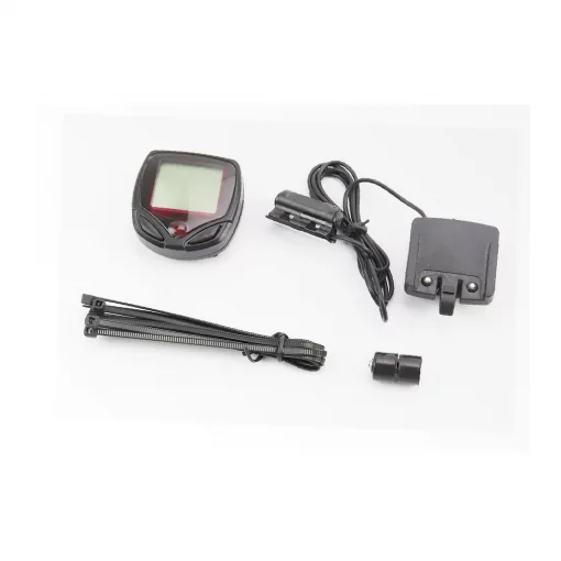 Велокомп'ютер 15-функцій, дротовий, чорний (без батарейок), ВЕЛОАКСЕСУАРИ, YQ-409049