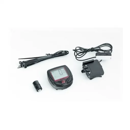 Велокомп'ютер 15-функцій, дротовий, чорний (китайська версія), без батарейок, ВЕЛОАКСЕСУАРИ, YQ-414100