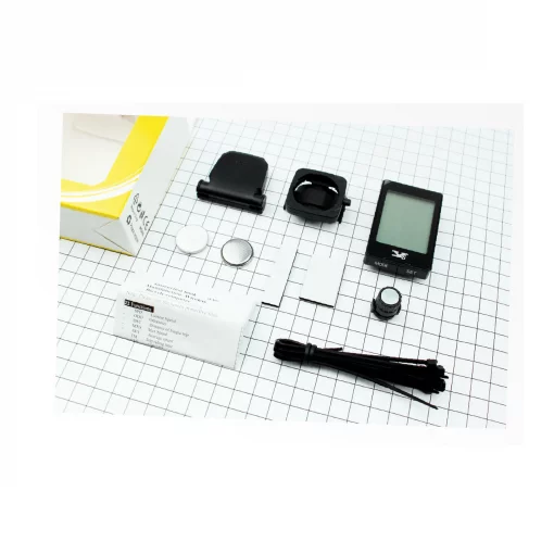 Велокомпьютер 22-функции, беспроводной, 1,9" дисплей с сенсорными кнопками управления, влагозащитный, чёрный YS-668С (без