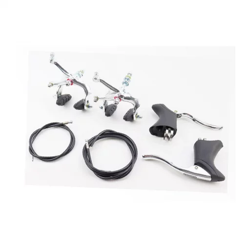 Гальмо ROAD V-brake кліщового типу, переднє+заднє, хід колодки 42-53мм, з ручками, тросами, алюмінієве, HJ-570AG, ВЕЛОЗАПЧАСТИНИ,