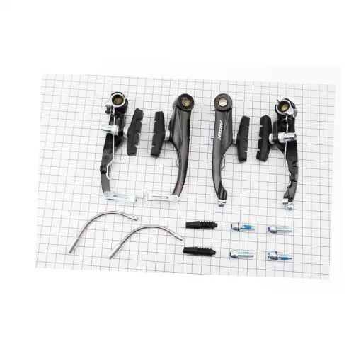 Гальмо V-brake 110мм (2 колеса), алюмінієве, чорне LV12DG, ВЕЛОЗАПЧАСТИНИ, YQ-403011