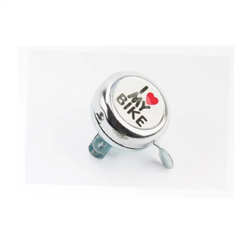 Звонок механический "I love my Bike", хром, ВЕЛОАКСЕСУАРИ, YQ-409271