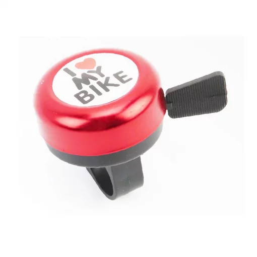 Дзвінок механічний "I love my Bike", червоний, ВЕЛОАКСЕСУАРИ, YQ-409295