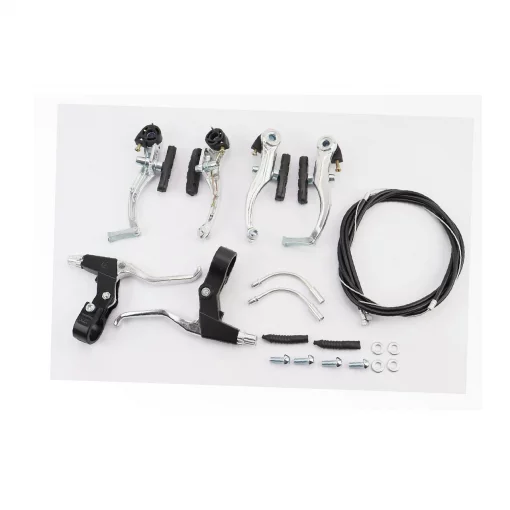 Гальмо V-brake 115мм (2 колеса) з ручками, тросами, алюмінієве, ВЕЛОЗАПЧАСТИНИ, YQ-403944