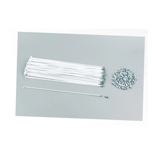 Спица 14Gx255мм (100шт к-кт), белая, ВЕЛОЗАПЧАСТИНИ, YQ-412414