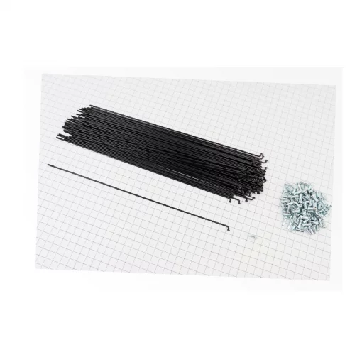 Спица 14Gx272мм (100шт к-кт), чёрная, ВЕЛОЗАПЧАСТИНИ, YQ-411801