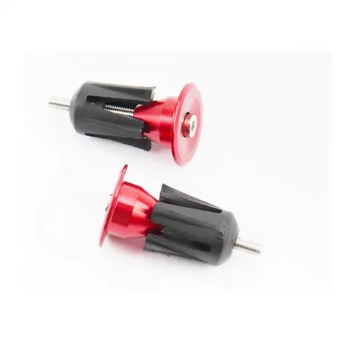 Заглушки руля, алюминиевые, красные к-кт, ВЕЛОЗАПЧАСТИНИ, YQ-409809