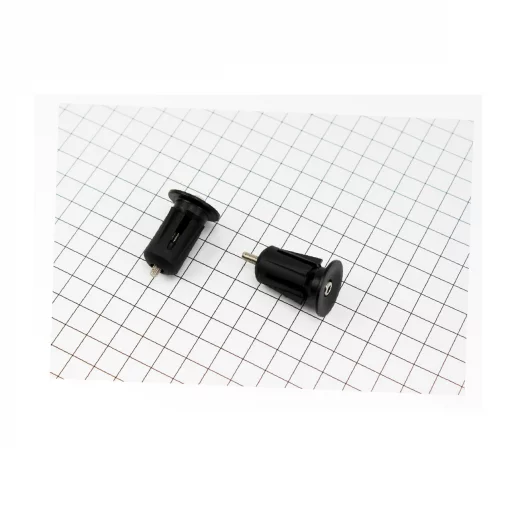 Заглушки руля, алюминиевые, чёрные к-кт, ВЕЛОЗАПЧАСТИНИ, YQ-409567