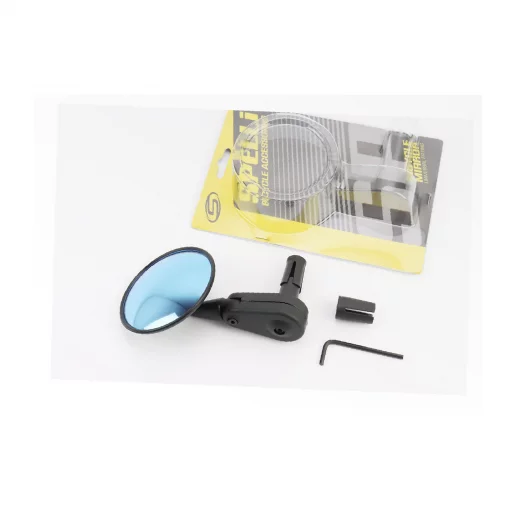 Зеркало круглое, регулируемое, крепл. в торец руля, чёрное SBM-4065, ВЕЛОАКСЕСУАРИ, YQ-409294