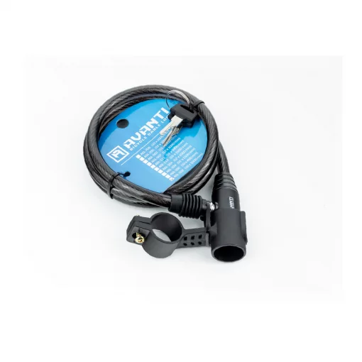 Замок протиугінний тросовий 1000х10мм під ключ, кріпл. за трубу сидіння, AGL-102, ВЕЛОАКСЕСУАРИ, YQ-414082