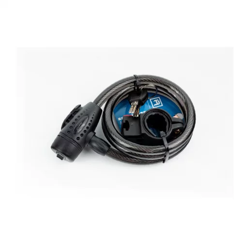 Замок протиугінний тросовий 1000х12мм під ключ, кріпл. за трубу сидіння, AGL-507, ВЕЛОАКСЕСУАРИ, YQ-414084