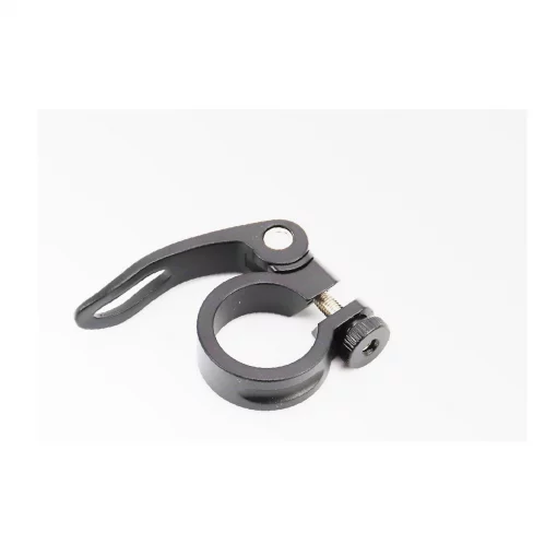 Зажим (хомут) трубы сиденья MTB 28,6мм, крепл. эксцентрик, алюминиевый, чёрный, ВЕЛОЗАПЧАСТИНИ, YQ-411989