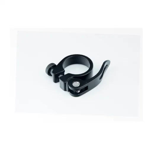 Зажим (хомут) трубы сиденья MTB 31,8мм, крепл. эксцентрик, алюминиевый, чёрный, ВЕЛОЗАПЧАСТИНИ, YQ-411985
