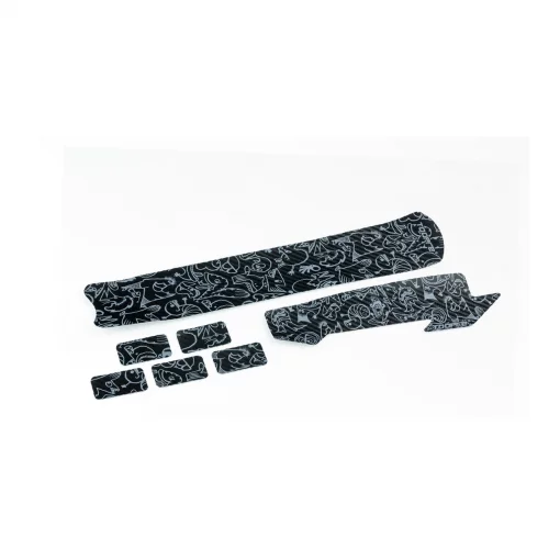 Защитная плёнка на раму (набор 7шт), чёрная с серым рисунком 05, ВЕЛОАКСЕСУАРИ, YQ-414073