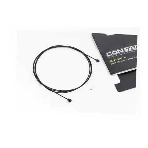 Трос гальмівний 1350мм універсальний MTB/ROAD з кінцевиком, нержавіюча сталь, тефлонове покриття, чорний Slick Stainless with