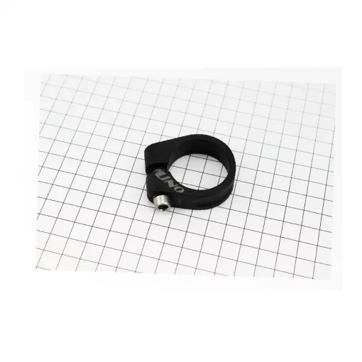 Зажим (хомут) трубы сиденья MTB 34,9мм, крепл. болт, алюминиевый, чёрный SC-200, ВЕЛОЗАПЧАСТИНИ, YQ-406428