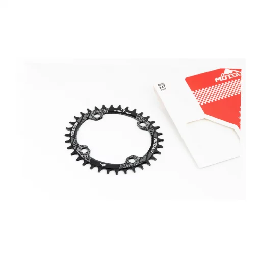 Звезда передняя MTB (Oval) Narrow Wide 34Т (BCD:104мм), алюминиевая, чёрная, ВЕЛОЗАПЧАСТИНИ, YQ-412369