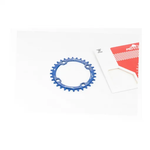 Звезда передняя MTB Narrow Wide 32Т (BCD:104мм), алюминиевая, синяя, ВЕЛОЗАПЧАСТИНИ, YQ-412363