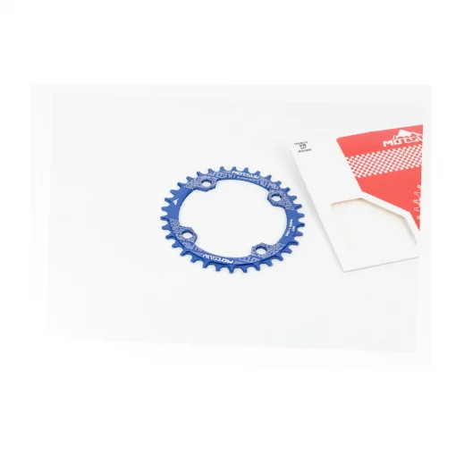 Звезда передняя MTB Narrow Wide 34Т (BCD:104мм), алюминиевая, cиняя, ВЕЛОЗАПЧАСТИНИ, YQ-412365