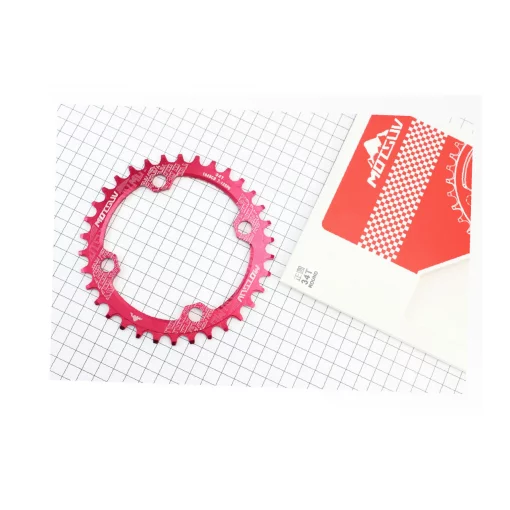 Звезда передняя MTB Narrow Wide 34Т (BCD:104мм), алюминиевая, красная, ВЕЛОЗАПЧАСТИНИ, YQ-411413