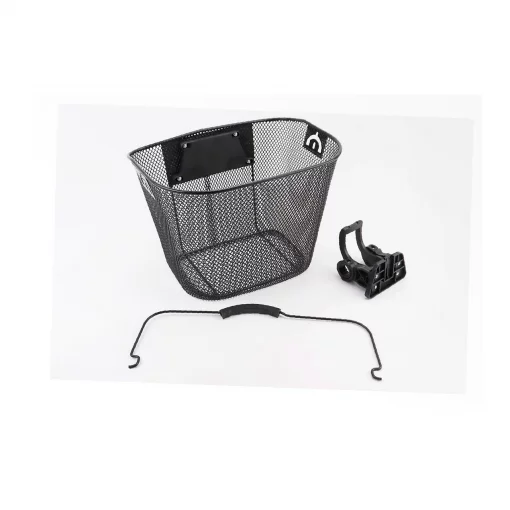 Корзина передняя (сетка) с ручкой, крепл. быстросъёмное на руль, чёрная JY-301Z, ВЕЛОАКСЕСУАРИ, YQ-409316