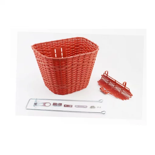 Корзина передняя 28" с крышкой, пластмассовая, коричневая SLCK-168, ВЕЛОАКСЕСУАРИ, YQ-409152