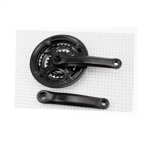 Шатуни "квадрат" 170мм, 42.34.24T MTB, чорні BL 07, ВЕЛОЗАПЧАСТИНИ, YQ-411311