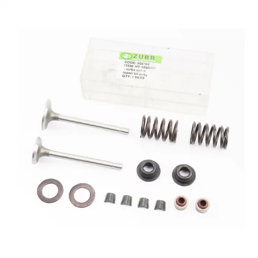 Клапани впускний (H-79,8; D-30,4; d-6), випускний (H-79,8; D-25,5; d-6) к-кт 2шт 178F+пружина-2шт+шайба -4шт+сухар-4шт, D178/186F,