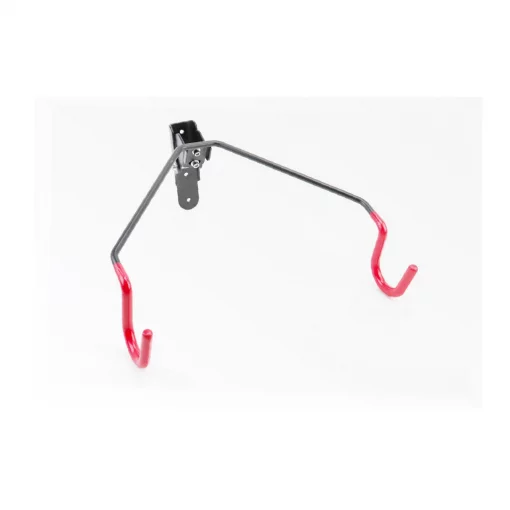 Крепление велосипеда за раму к стене складное, регулируемый угол наклона велосипеда, чёрно-красное HS-025 (без дюбелей),