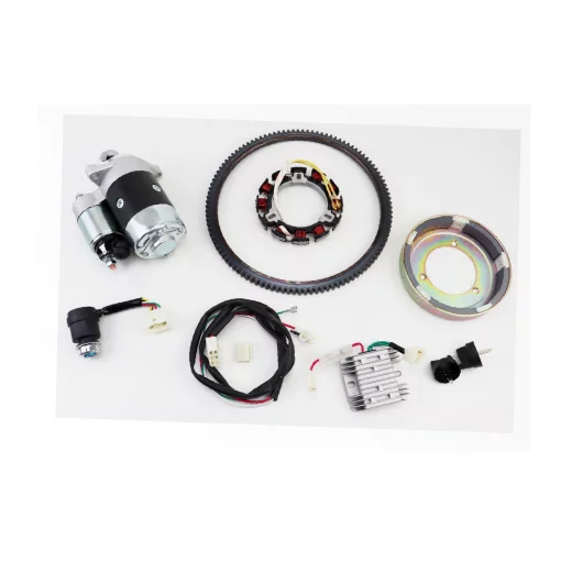 Комплект для переоснащения мотоблока под электростартер 186F (электростартер, замок, проводка, магнето, реле, венец), M178/186F,