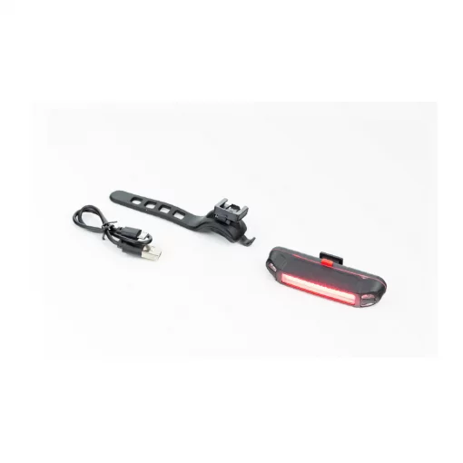 Фонарь задний 100 lumen, Li-ion 3.7V 500mAh зарядка от USB, влагозащитный, чёрный, ВЕЛОАКСЕСУАРИ, YQ-414086