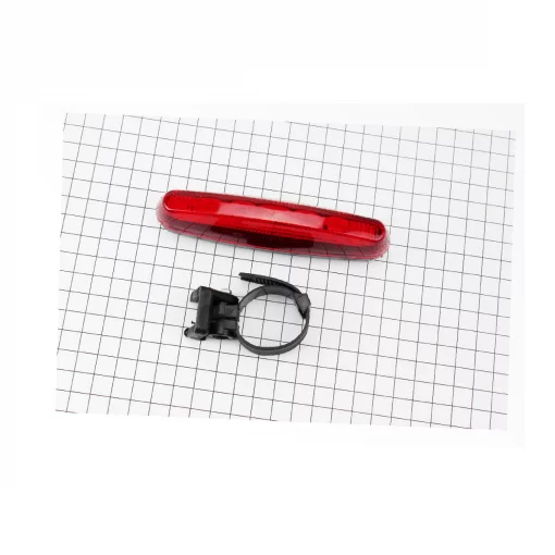 Фонарь задний 5 диодов, крепл. на хомуте, 753 (без батареек), ВЕЛОАКСЕСУАРИ, YQ-409275