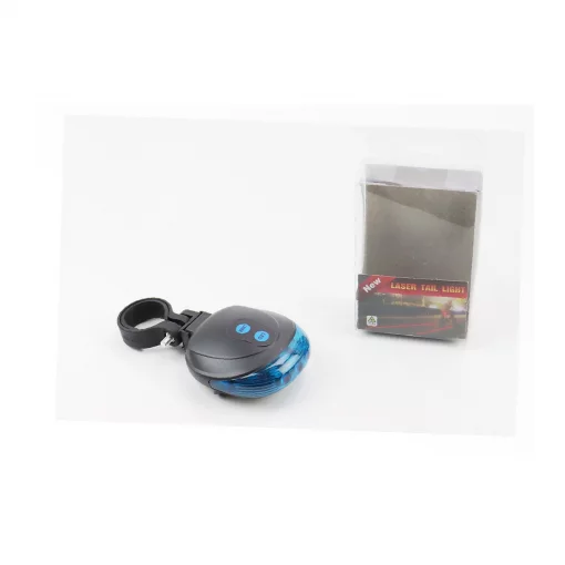 Фонарь задний 5 диодов+2 лазерных луча, чёрно-синий DW-681 (без батареек), ВЕЛОАКСЕСУАРИ, YQ-409797