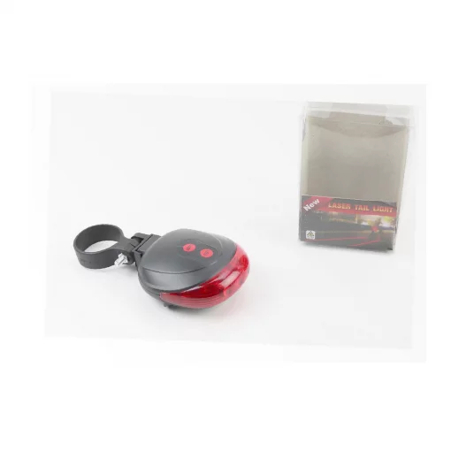 Фонарь задний 5 диодов+2 лазерных луча, чёрно-красный SL-116 (без батареек), ВЕЛОАКСЕСУАРИ, YQ-409004