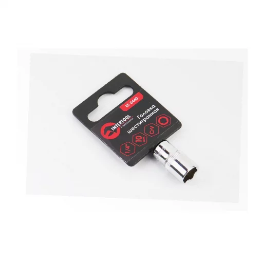 Головка торцевая 6-гранная 1/4" 10мм CrV (ET-0440), Ручний інструмент, YQ-702125