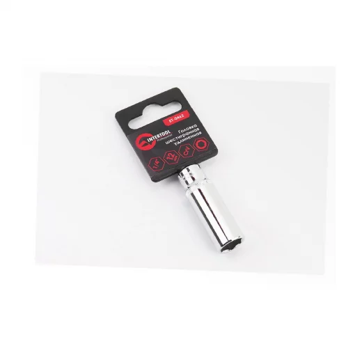 Головка торцева 6-гранна 1/4" 12мм, подовжена CrV (ET-0462), Ручний інструмент, YQ-702147