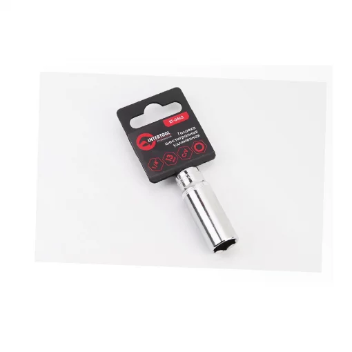 Головка торцевая 6-гранная 1/4" 13мм, удлинённая CrV (ET-0463), Ручний інструмент, YQ-702148