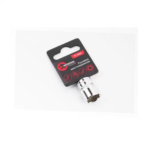 Головка торцевая 6-гранная 1/4" 14мм CrV (ET-0444), Ручний інструмент, YQ-702128